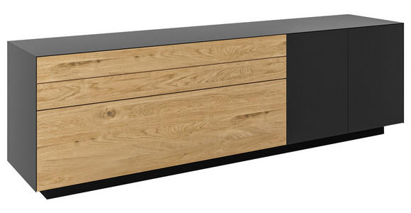 LOWBOARD Celika in 181/55/40 cm - Wildeiche/Anthrazit, Natur, Holz/Holzwerkstoff (181/55/40cm) - Dieter Knoll