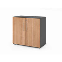 AKTENSCHRANK Graphitfarben, Nussbaumfarben  - Nussbaumfarben/Graphitfarben, Basics, Holzwerkstoff (80/74,8/41,7cm) - Venda