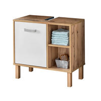 WASCHBECKENUNTERSCHRANK 65,3/63,3/33,1 cm  - Eichefarben/Silberfarben, MODERN, Holz/Holzwerkstoff (65,3/63,3/33,1cm) - Stylife