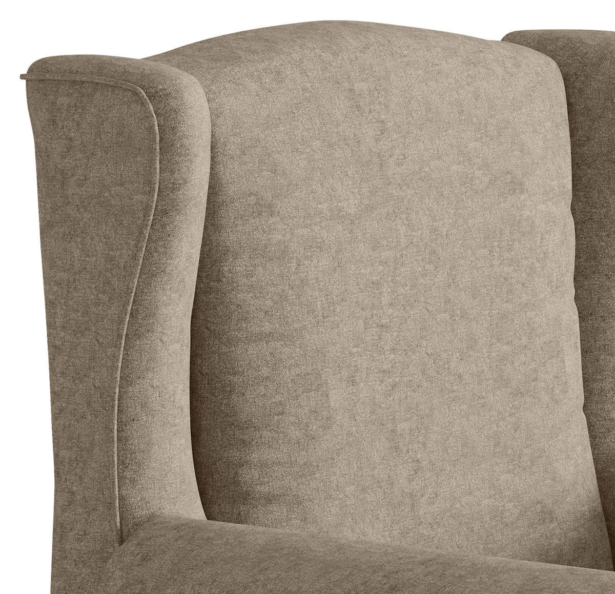 OHRENSESSEL in Flachgewebe Beige  - Beige, Design, Textil/Metall (88/105/90cm) - Livetastic