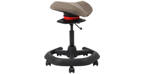 BÜROHOCKER 58/85/50 cm  - Schwarz/Grau, Design, Kunststoff/Textil (58/85/50cm) - Novel