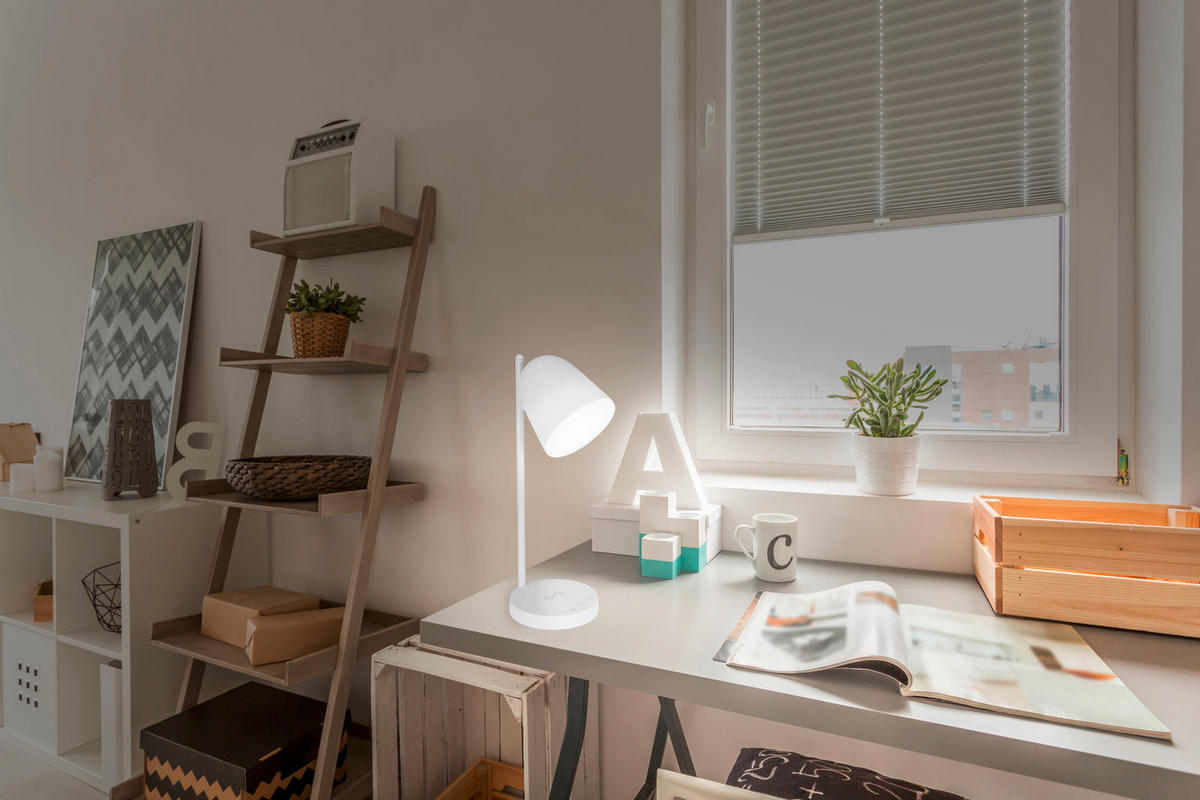 LED-TISCHLEUCHTE LISTO 17,5/15/41 cm   - Weiß, Design, Kunststoff (17,5/15/41cm) - Näve