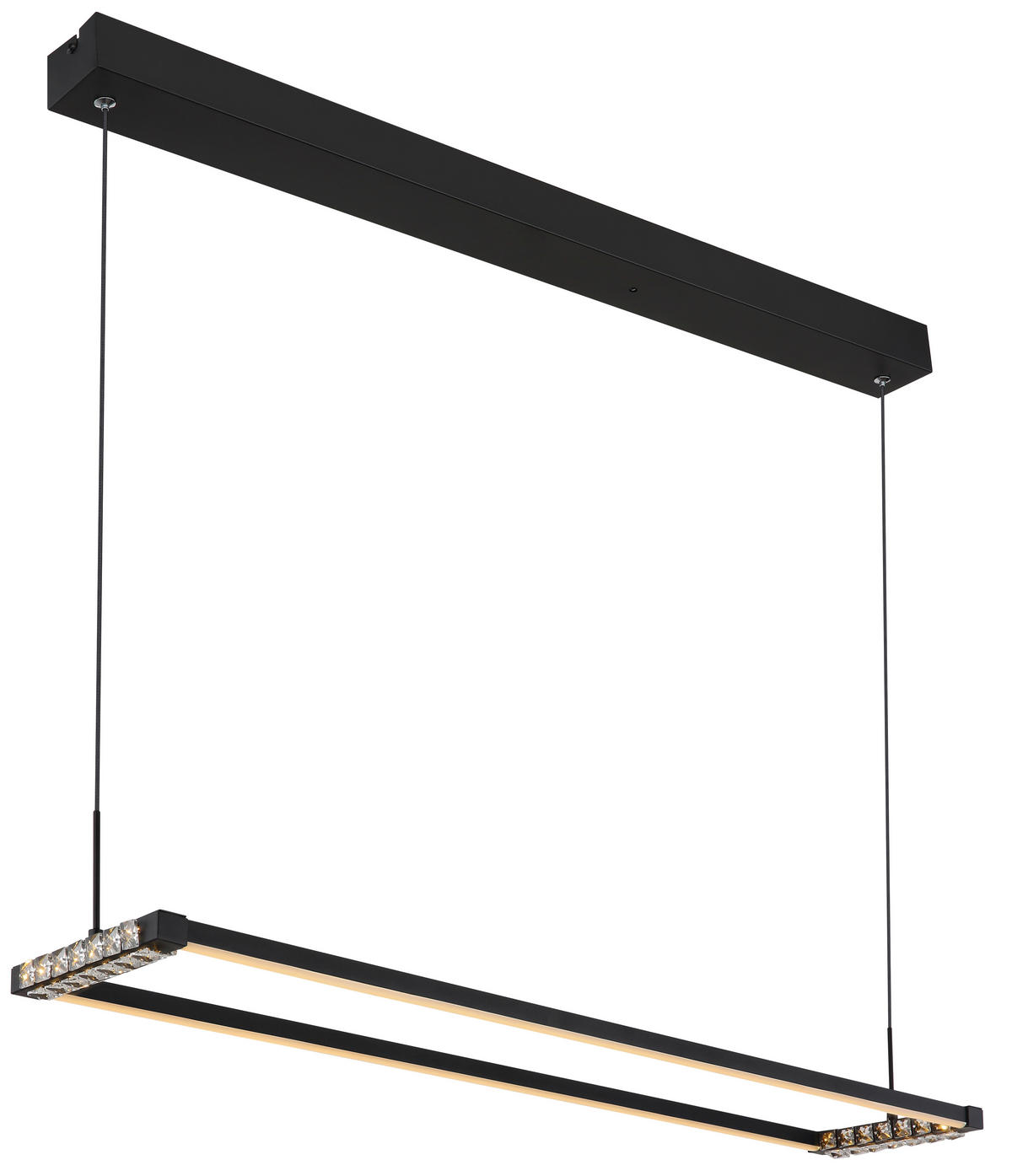 LED-HÄNGELEUCHTE 102,5/20,6/150 cm    - Klar/Weiss, Design, Kunststoff/Metall (102,5/20,6/150cm) - Globo