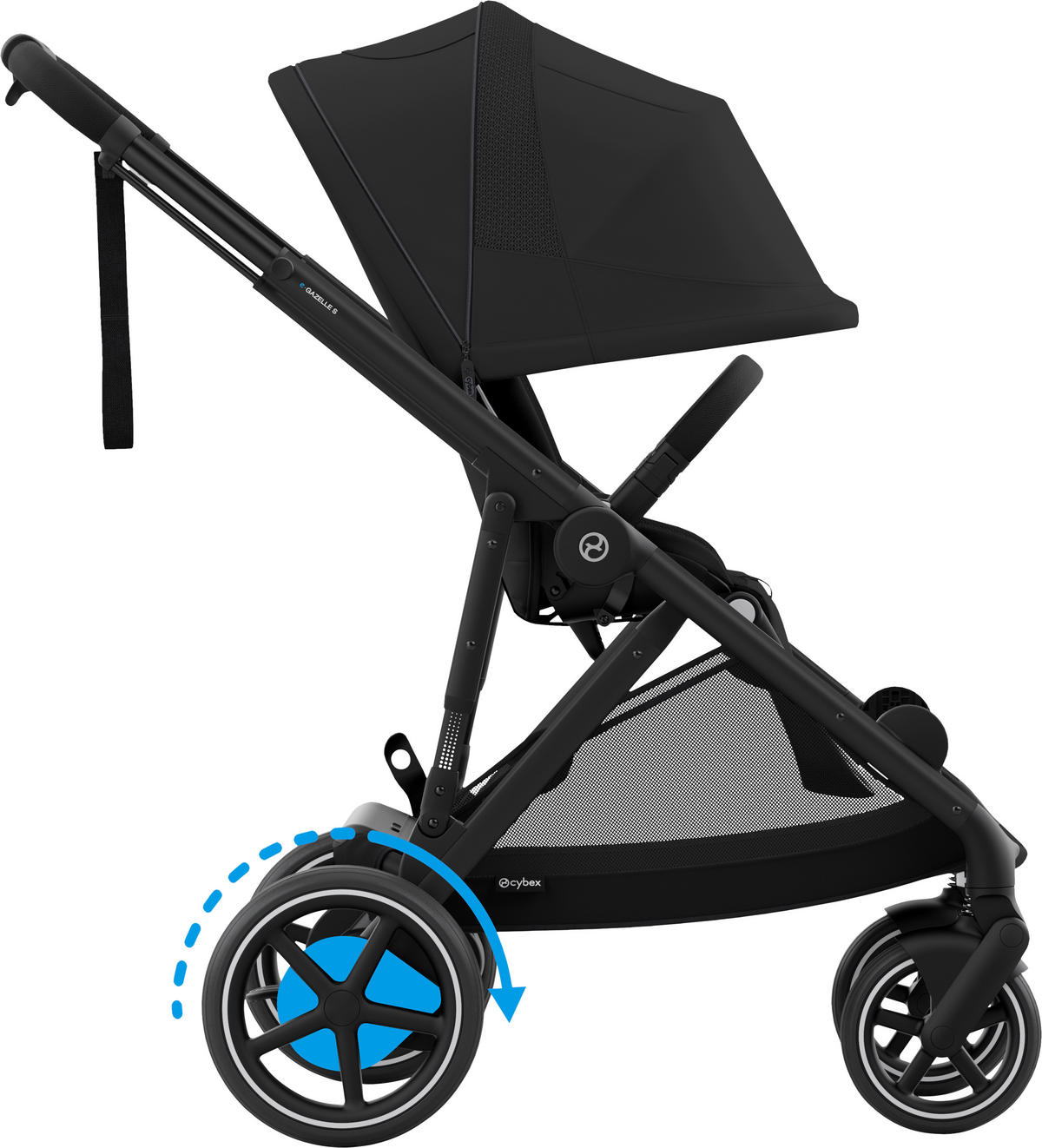 KINDERWAGEN e-Gazelle S  - Schwarz, Design, Kunststoff/Textil (94.5/66/100cm) - Cybex