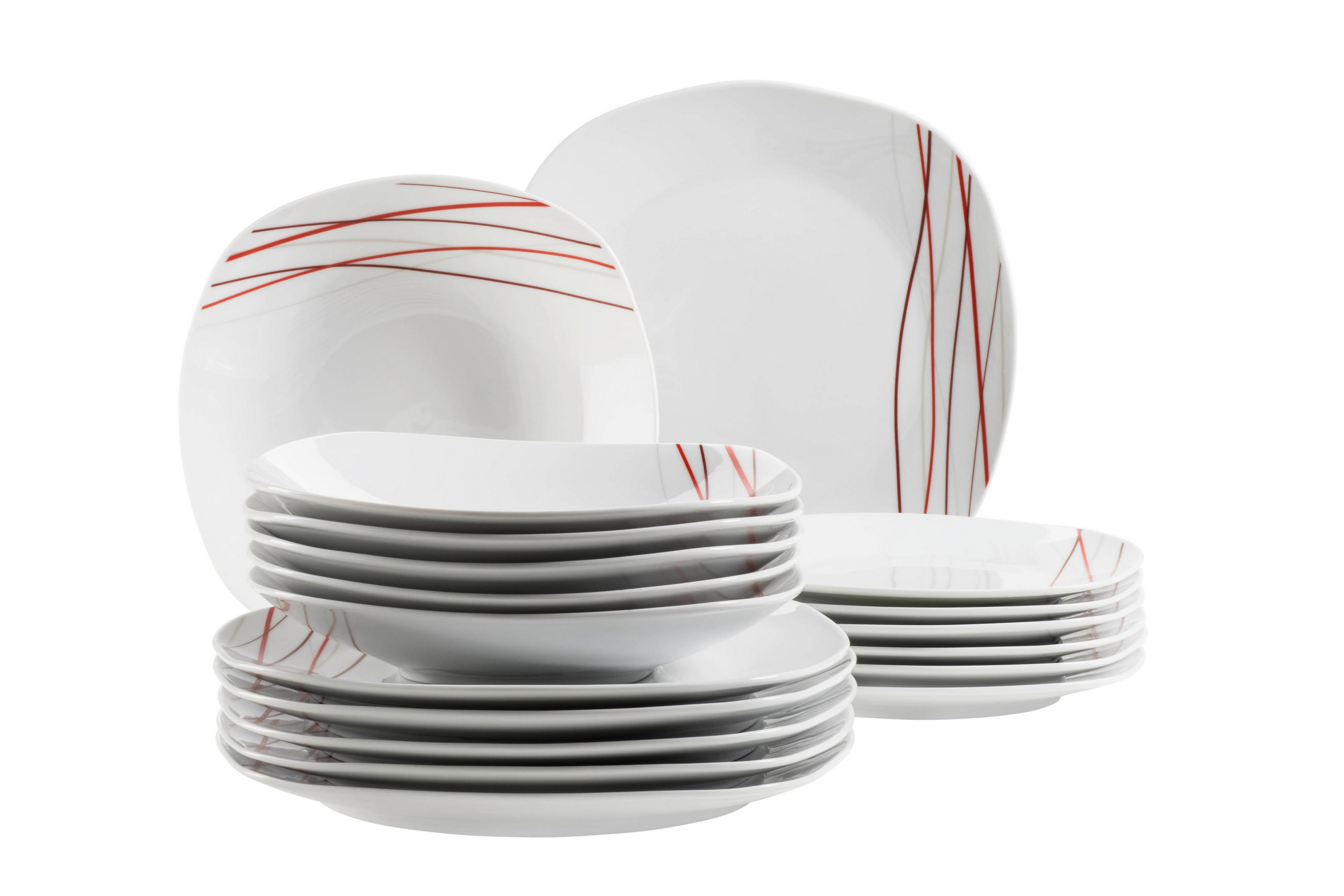 TAFELSERVICE 18-teilig  - Weiß, Basics, Keramik - Mäser
