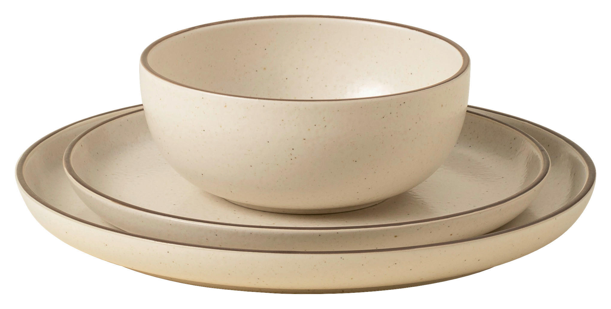 KOMBISERVICE Beige, Hellbraun PACIFICA 12-teilig 4 Personen  - Hellbraun/Beige, Basics, Keramik - Costa Nova