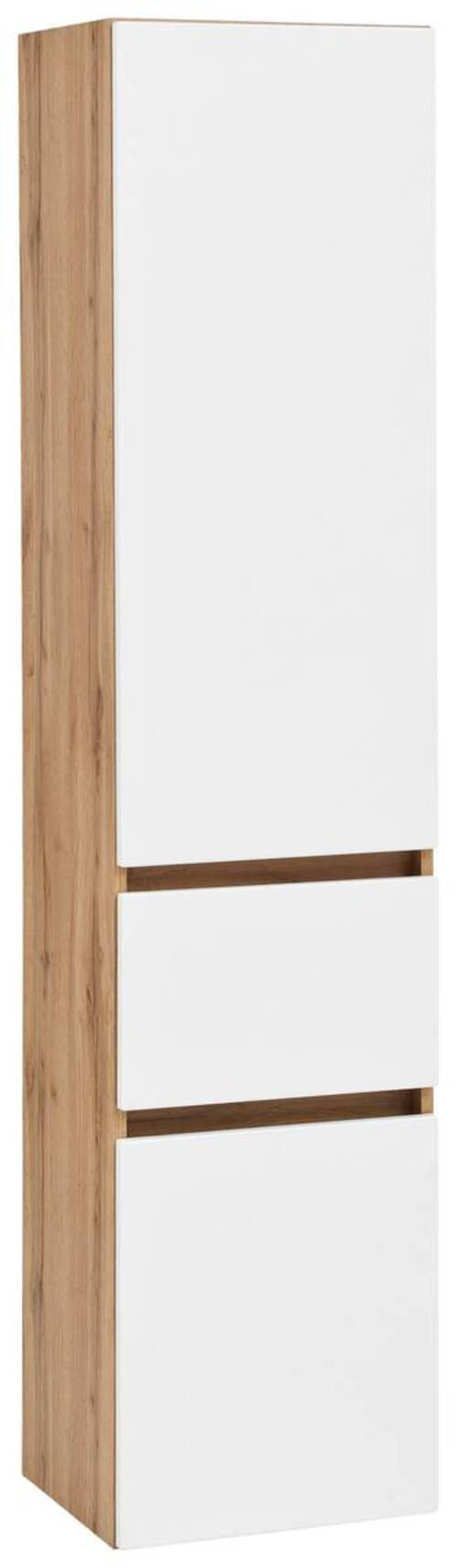 HOCHSCHRANK 40/180/35 cm  - Eichefarben/Silberfarben, KONVENTIONELL, Holzwerkstoff/Kunststoff (40/180/35cm) - Held