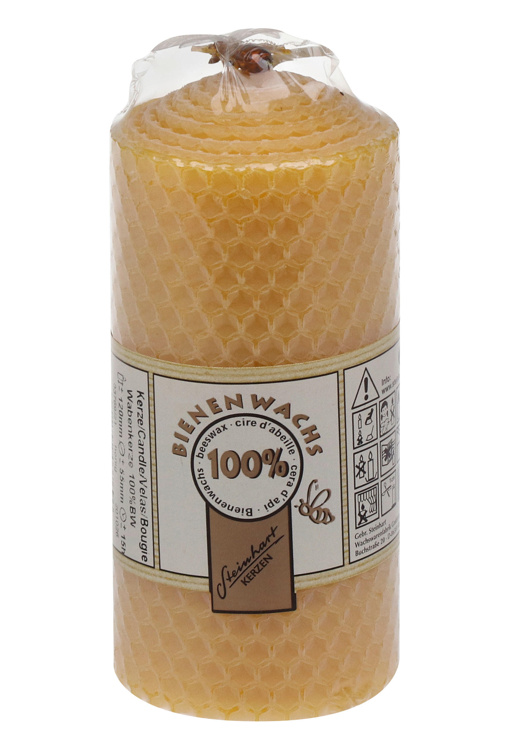 STUMPENKERZE  - Basics (5,5/12cm) - Steinhart