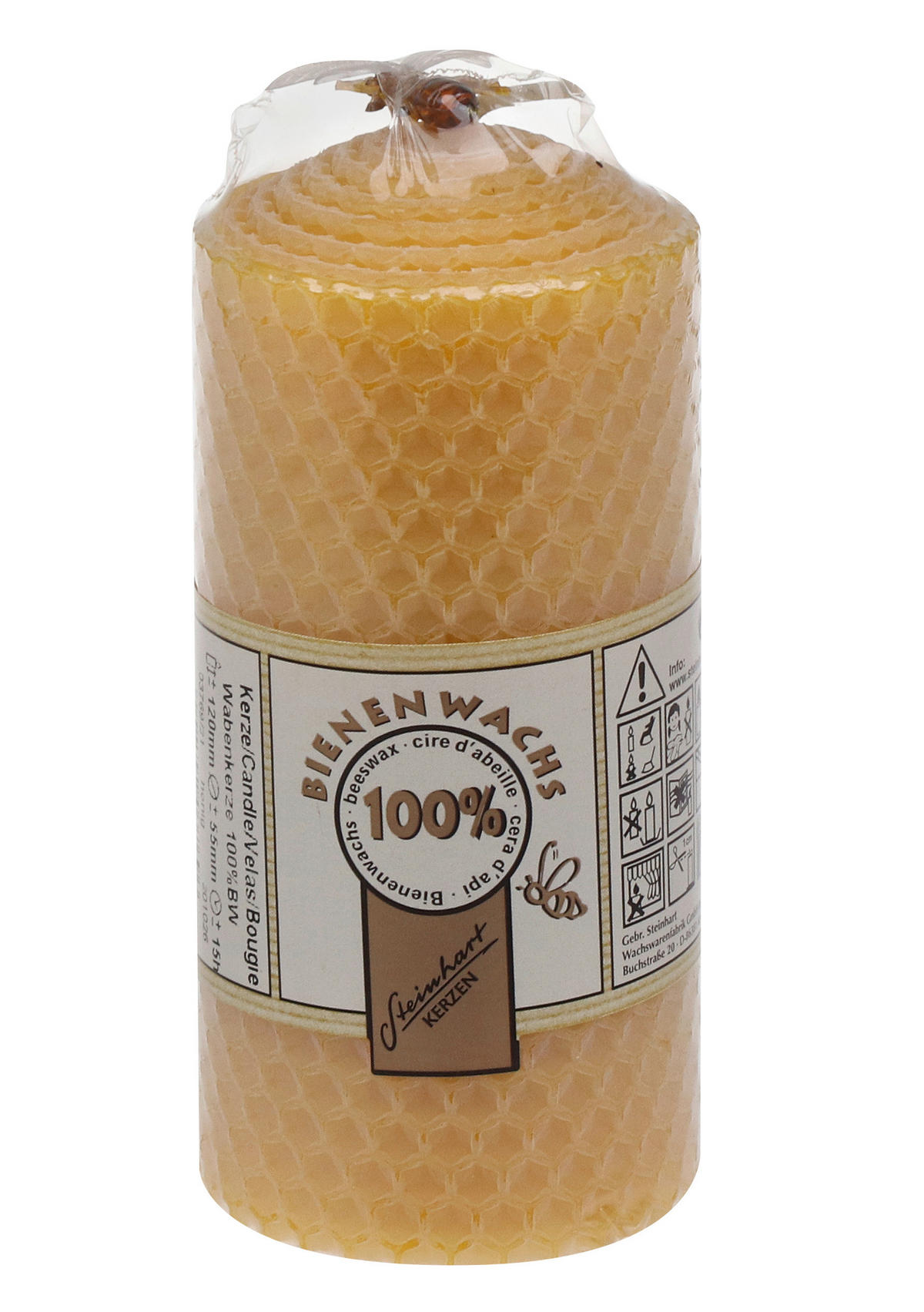 STUMPENKERZE  - Basics (5,5/12cm) - Steinhart