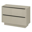 GARDEROBENBANK  in 72/50/32 cm  - Kaschmir/Anthrazit, Design, Glas/Metall (72/50/32cm) - Novel