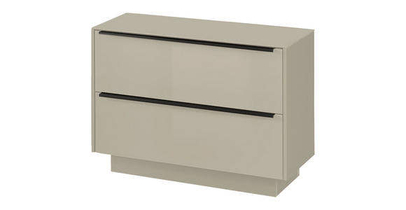 GARDEROBENBANK  in 72/50/32 cm  - Kaschmir/Anthrazit, Design, Glas/Metall (72/50/32cm) - Novel