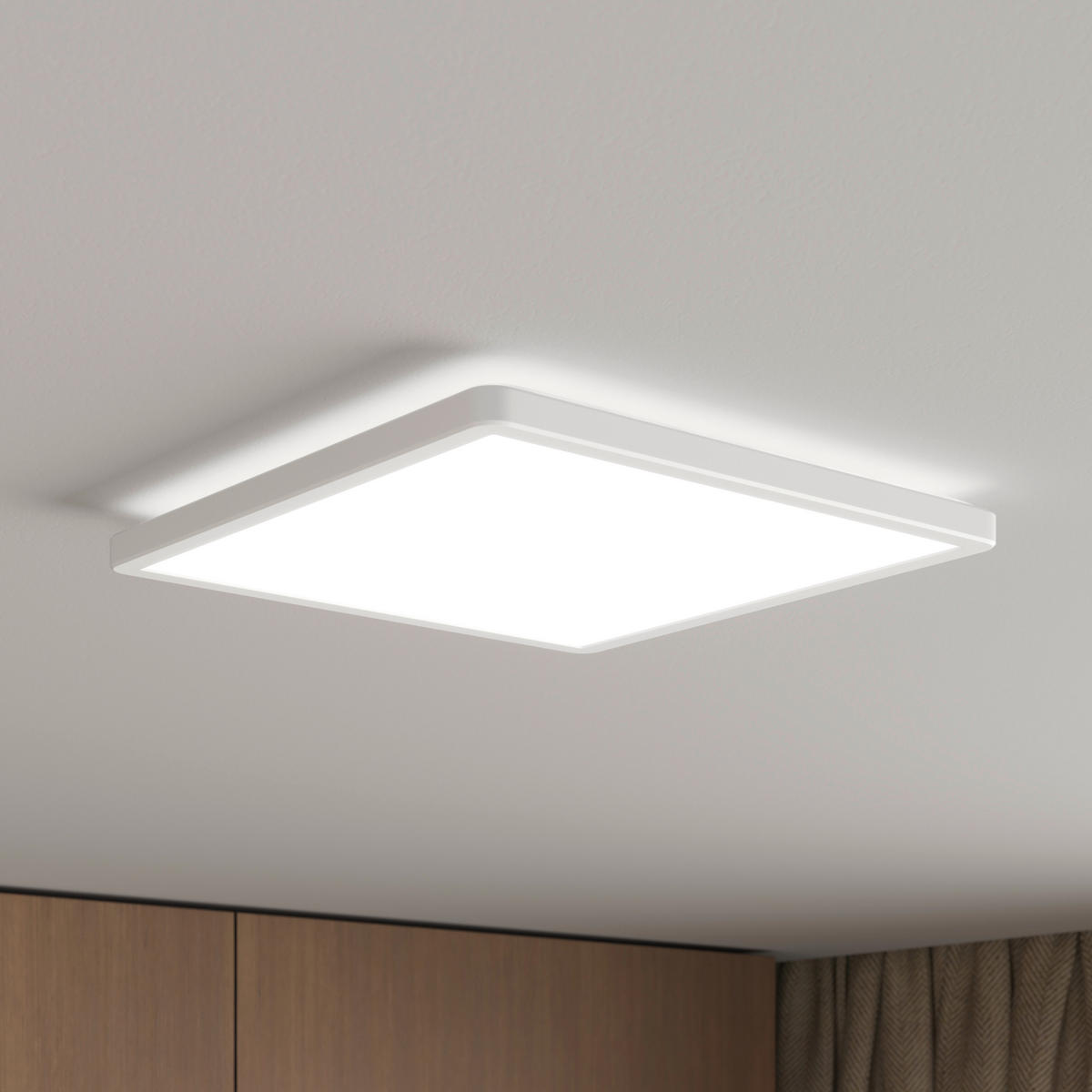 LED-DECKENLEUCHTE Giga 29,3/29,3/2,8 cm   - Weiß, Basics, Kunststoff (29,3/29,3/2,8cm) - Novel