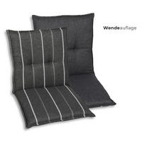 SESSELAUFLAGENSET Streifen  - Anthrazit, Basics, Textil (50/7/100cm)