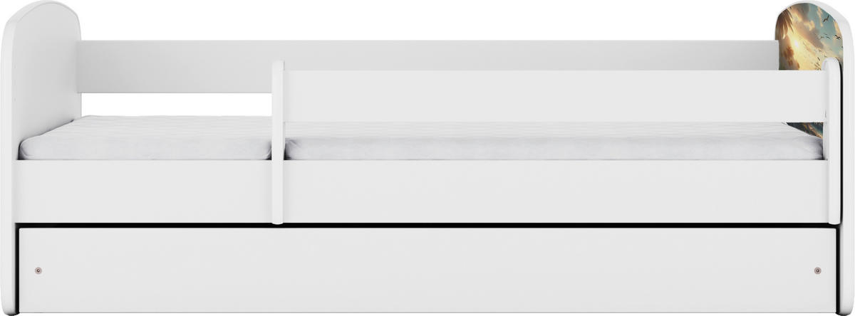 KINDER-/JUNIORBETT - Birkefarben/Weiß, MODERN, Holz/Holzwerkstoff (80/160cm) - MID.YOU