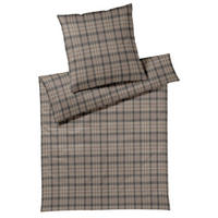 WENDEBETTWÄSCHE Soft Frames Flanell 155/220 cm  - Braun, Design, Textil (155/220cm) - Joop!