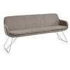 SITZBANK 180/87/65 cm Webstoff Taupe Metall  - Taupe/Edelstahlfarben, Design, Textil/Metall (180/87/65cm) - Musterring