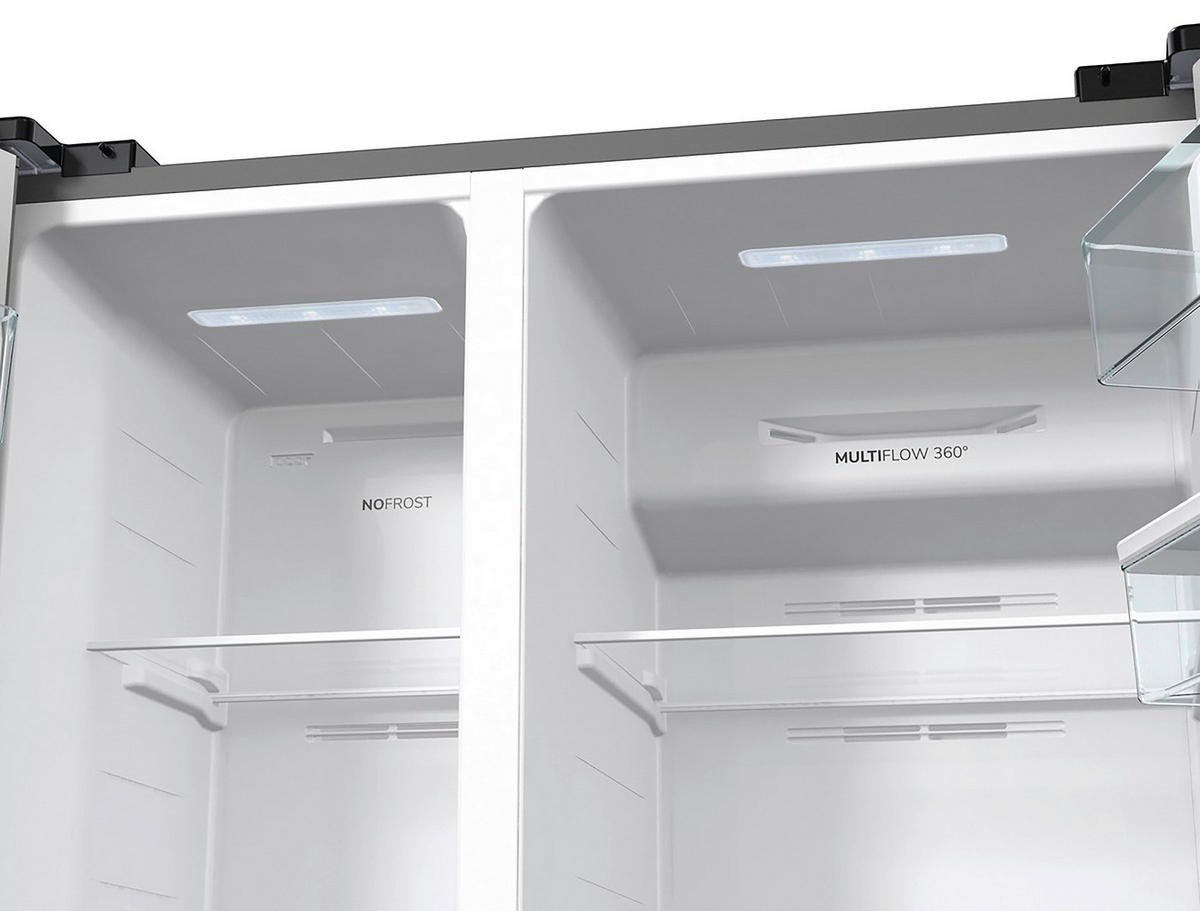 SIDE-BY-SIDE 91,5/178.5/67 cm NRR9185EAXLWD  - Edelstahlfarben, Basics, Metall (91,5/178.5/67cm) - Gorenje