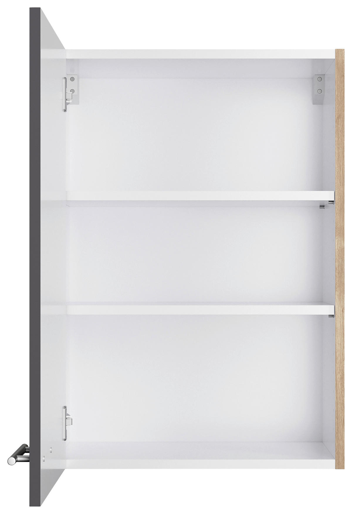 KÜCHENLEERBLOCK 210 cm   in Anthrazit, Eichefarben  - Edelstahlfarben/Eichefarben, Basics, Holzwerkstoff/Metall (210cm) - Optifit
