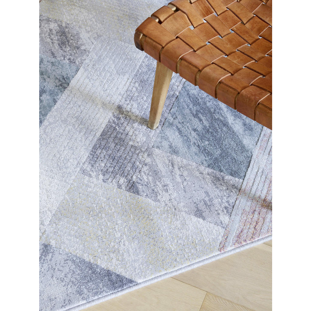 Thumbnail - Novel Webteppich Catania, Hellgrau, Beige, Textil, Graphik, rechteckig, 120x170 cm, Oeko-Tex® Standard 100, für Fußboden...