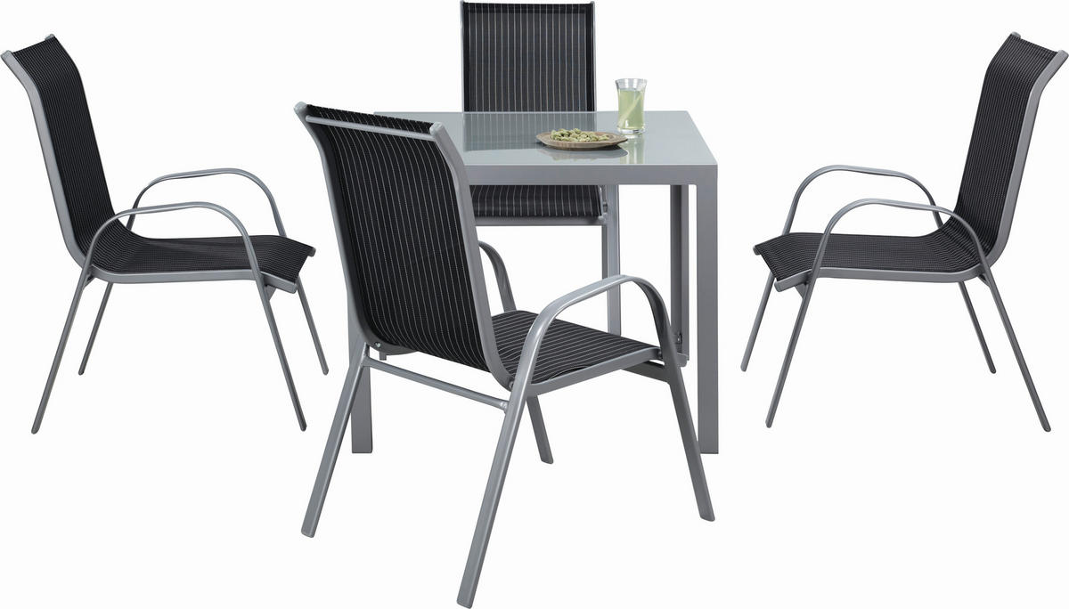 BAŠTENSKA STOLICA SLOŽIVA - bela/srebrna, Osnovno, metal/tekstil (55/96/76cm) - Ambia Garden