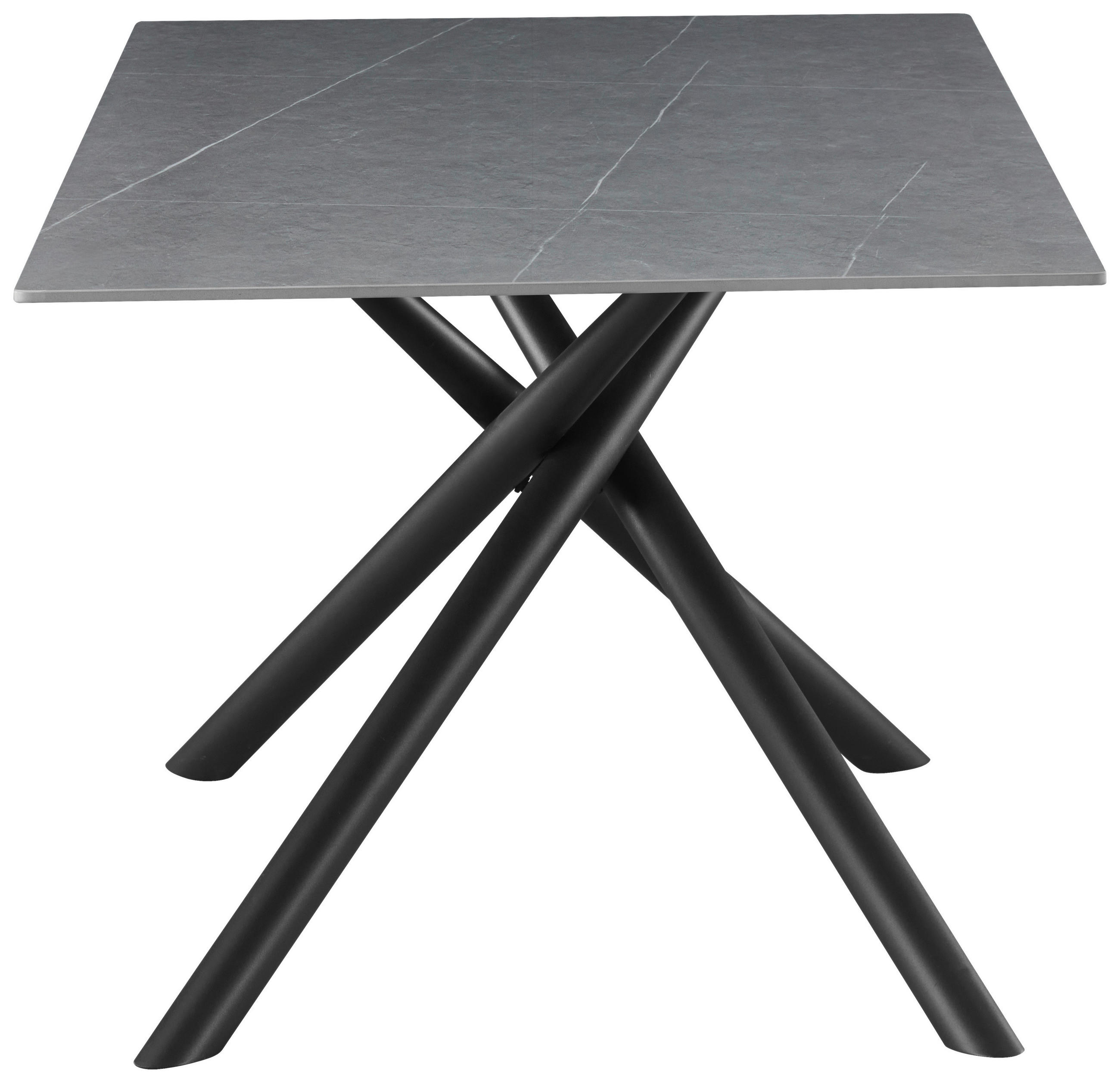 ESSTISCH in Metall, Keramik  - Schwarz/Grau, KONVENTIONELL, Keramik/Metall (180/76/90cm) - MID.YOU