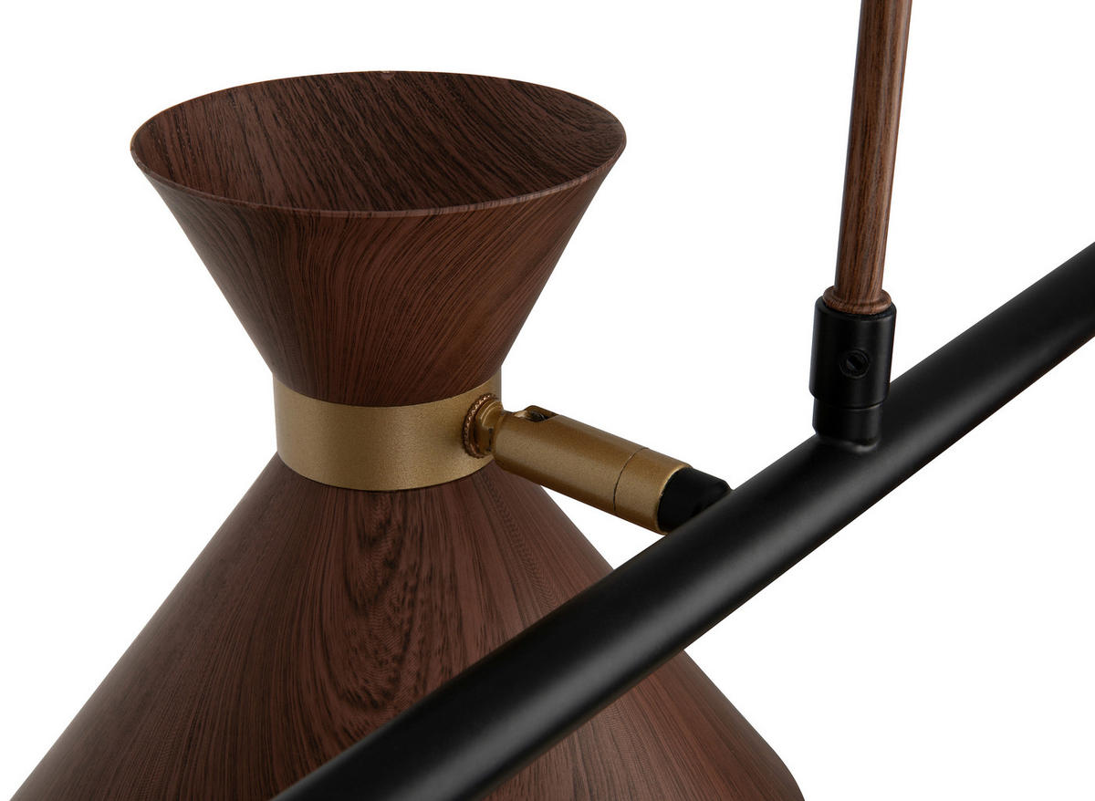 HÄNGELEUCHTE 85/32/120,5 cm  - Walnussfarben, Trend, Metall (85/32/120,5cm) - Novel