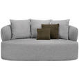 2-SITZER-SOFA in Bouclé Taupe  - Taupe/Schwarz, MODERN, Kunststoff/Textil (177/86/105cm) - Hom`in