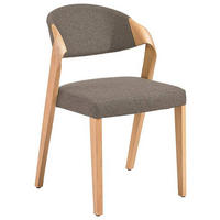 STUHL in Holz, Textil Braun, Eichefarben  - Eichefarben/Braun, Design, Holz/Textil (53/82/57cm) - Voglauer