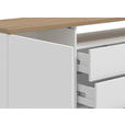 SIDEBOARD  in 154/94/40 cm  - Weiß/Eiche Artisan, Basics, Holzwerkstoff (154/94/40cm) - Carryhome