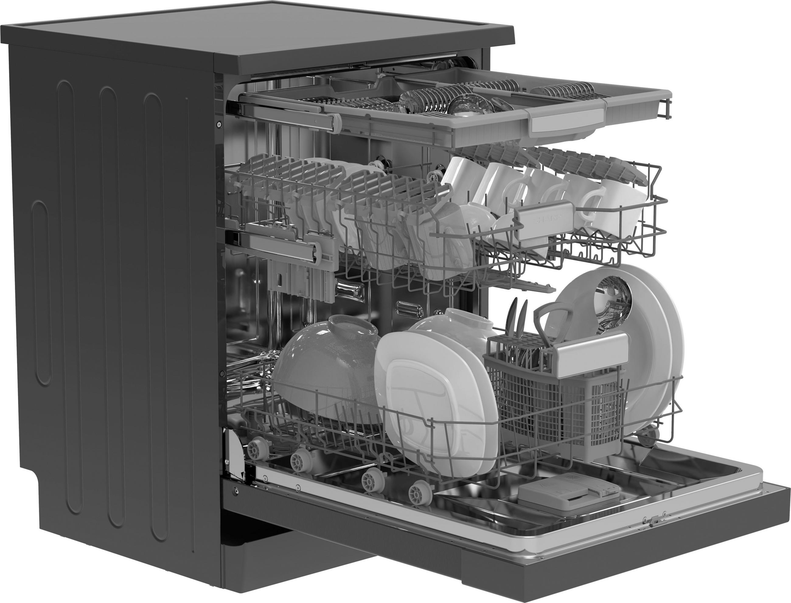 Thumbnail - Sharp Geschirrspüler, Schwarz, Metall, Kunststoff, A, 59.8x85x59.8 cm, Kindersicherung, Restzeitanzeige, Startzeitvorwah...