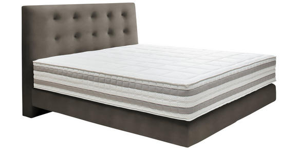 BOXSPRINGBETT 200/200 cm in Taupe - Taupe, KONVENTIONELL, Holz/Textil (200/200cm) - Dieter Knoll