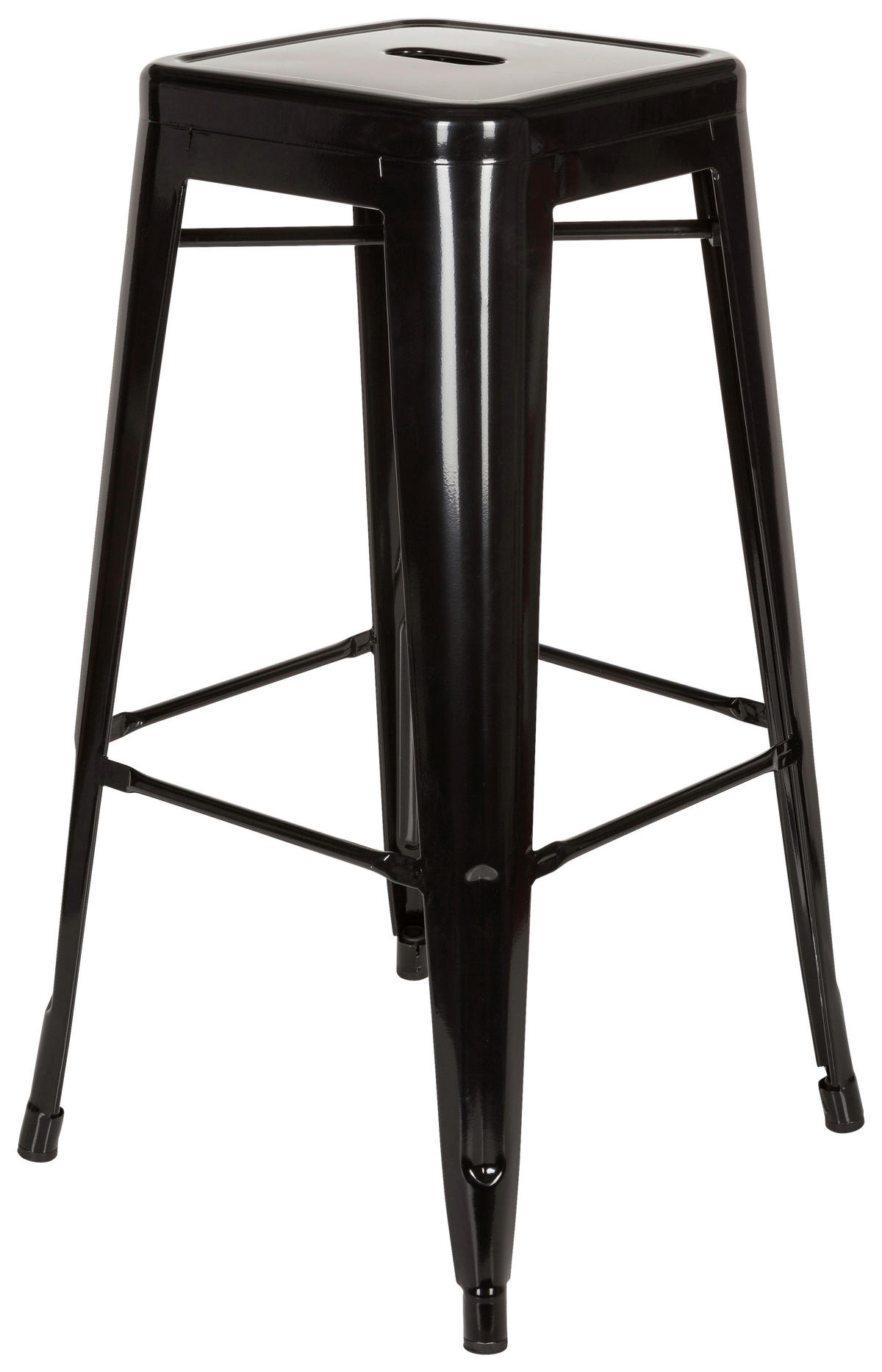 BAROVÁ STOLIČKA, čierna - čierna, Basics, kov (44/77/44cm) - MID.YOU