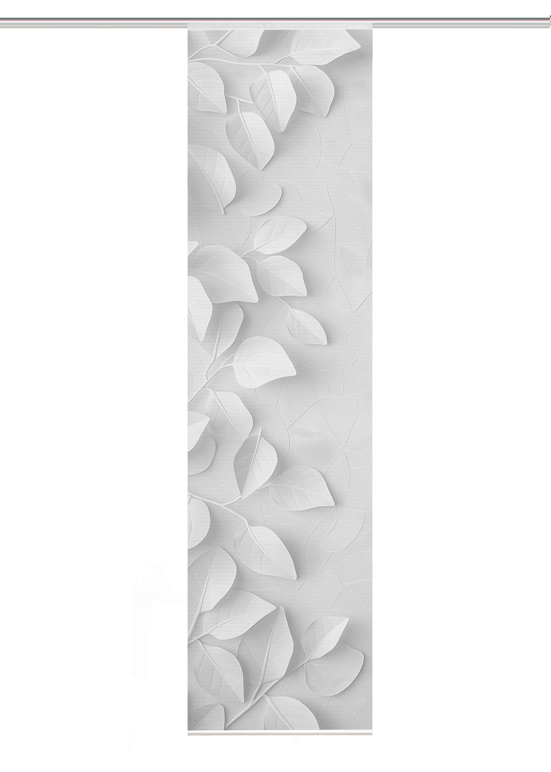 XXXLutz Flächenvorhang Rixa Grau Hochglanz 60x260 cm