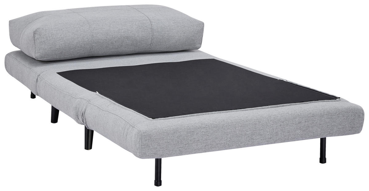 SCHLAFSESSEL in Webstoff Hellgrau  - Hellgrau/Schwarz, Design, Holz/Textil (102/89/85cm) - Ti'me