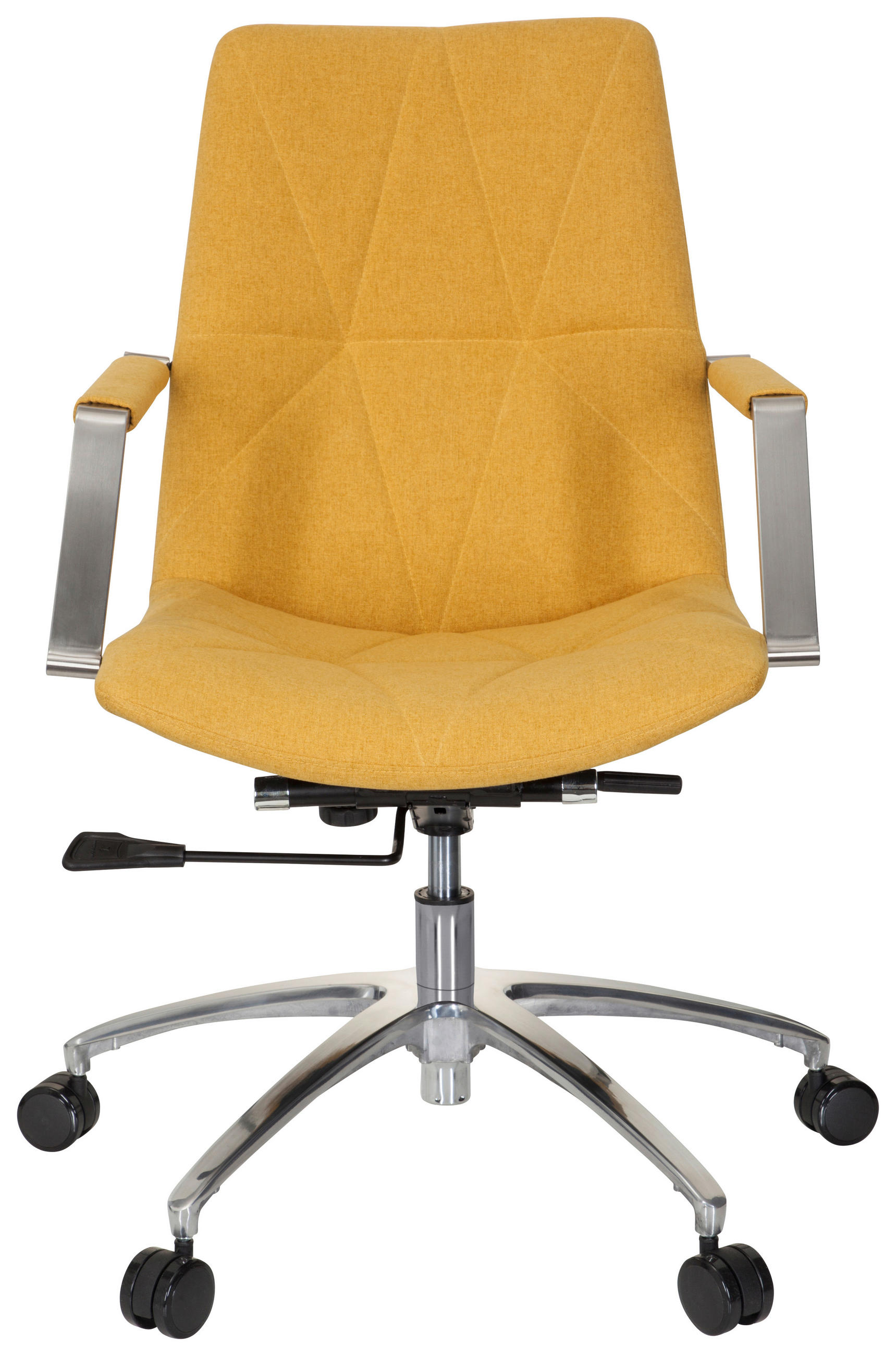 DREHSTUHL Flachgewebe Gelb  - Gelb/Alufarben, MODERN, Kunststoff/Textil (57/100/75cm) - MID.YOU