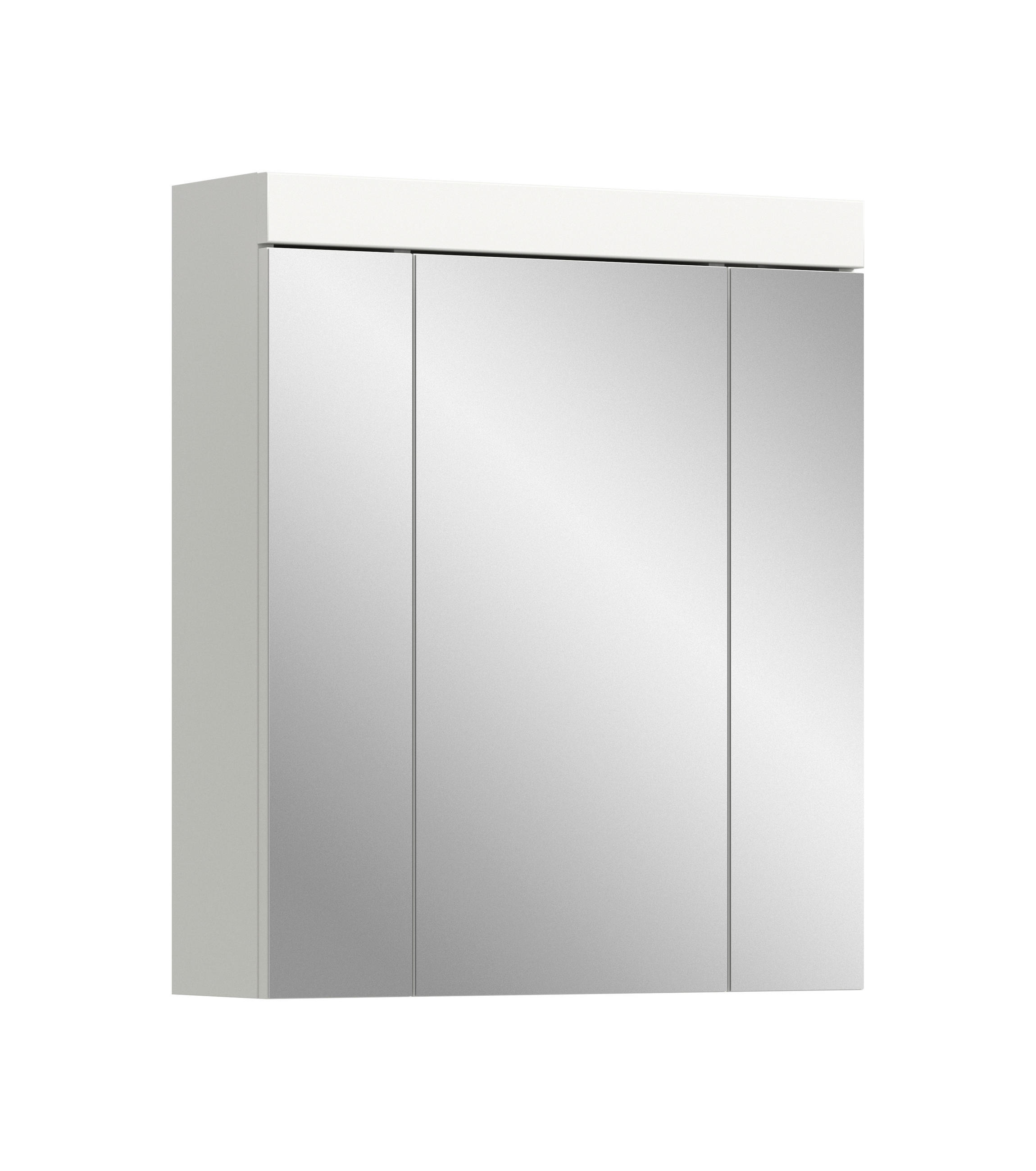 SPIEGELSCHRANK 60/70/18 cm  - Weiß, Trend, Glas/Holzwerkstoff (60/70/18cm) - MID.YOU