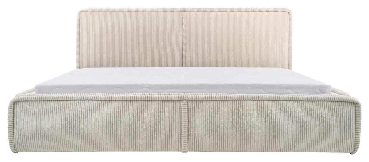 POLSTERBETT 160/200 cm,  in Beige, Lattenrost, Bettkasten,  - Beige/Schwarz, KONVENTIONELL, Holz/Kunststoff (160/200cm) - Chameo