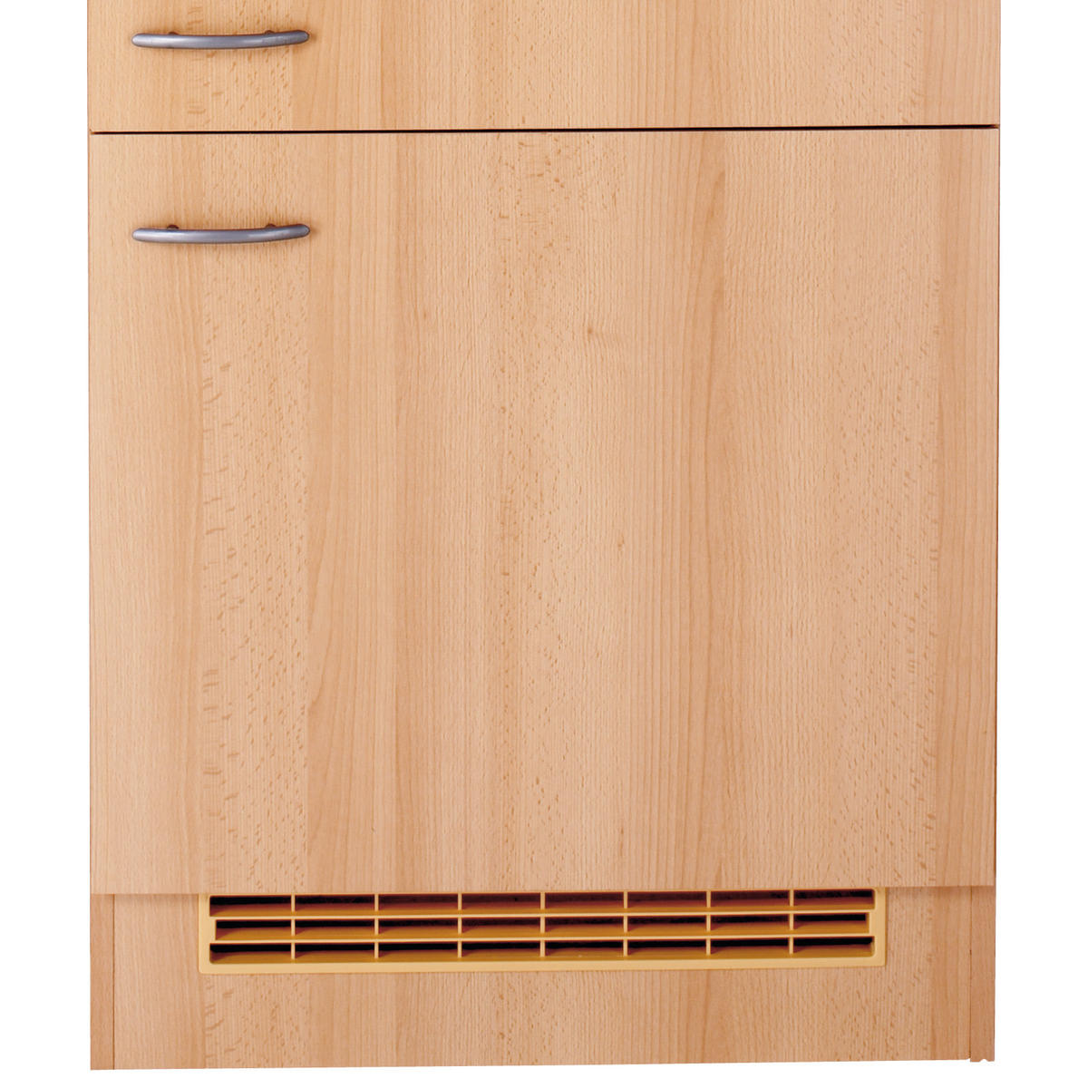 GERÄTEUMBAUSCHRANK 60/200/57 cm  in Buchefarben  - Edelstahlfarben/Buchefarben, MODERN, Holzwerkstoff/Kunststoff (60/200/57cm) - FlexWell