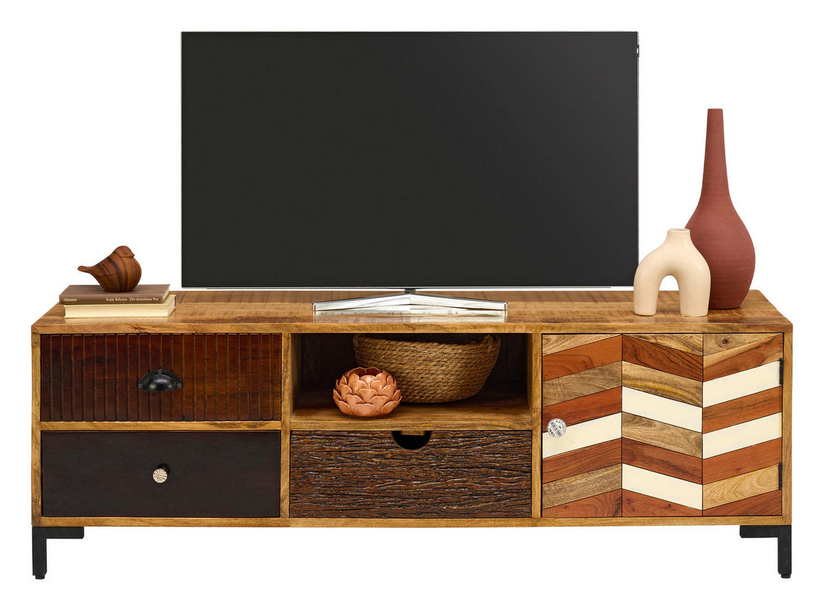 LOWBOARD  in 150/50/45 cm  - Multicolor/Braun, LIFESTYLE, Keramik/Holz (150/50/45cm) - Landscape