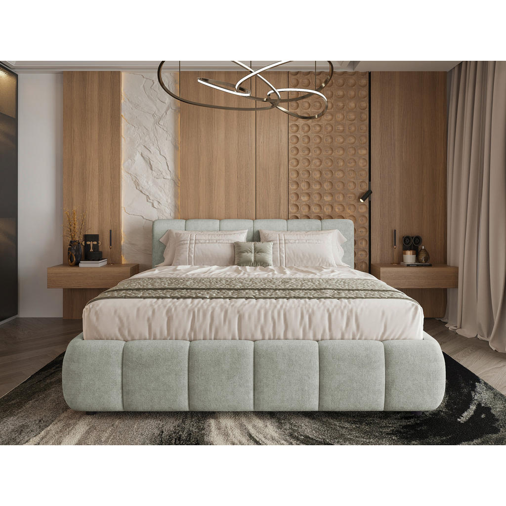 Thumbnail - Boxxx Polsterbett, Hellgrau, Holz, Hainbuche, 180x200 cm, Schlafzimmer, Betten, Polsterbetten