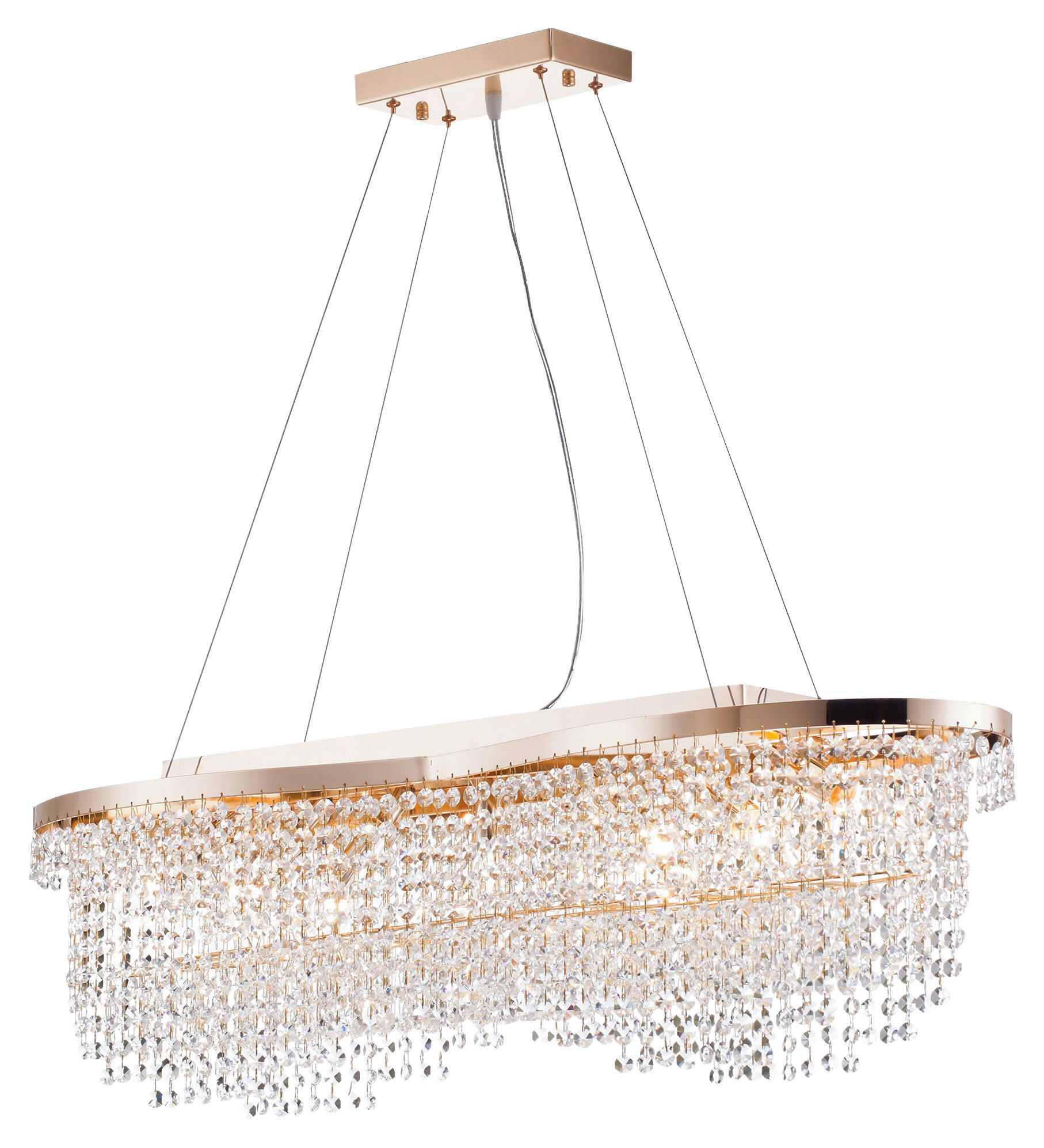 KRONLEUCHTER  93,3/28/24 cm   - Goldfarben, Trend, Glas/Metall (93,3/28/24cm) - MAYTONI