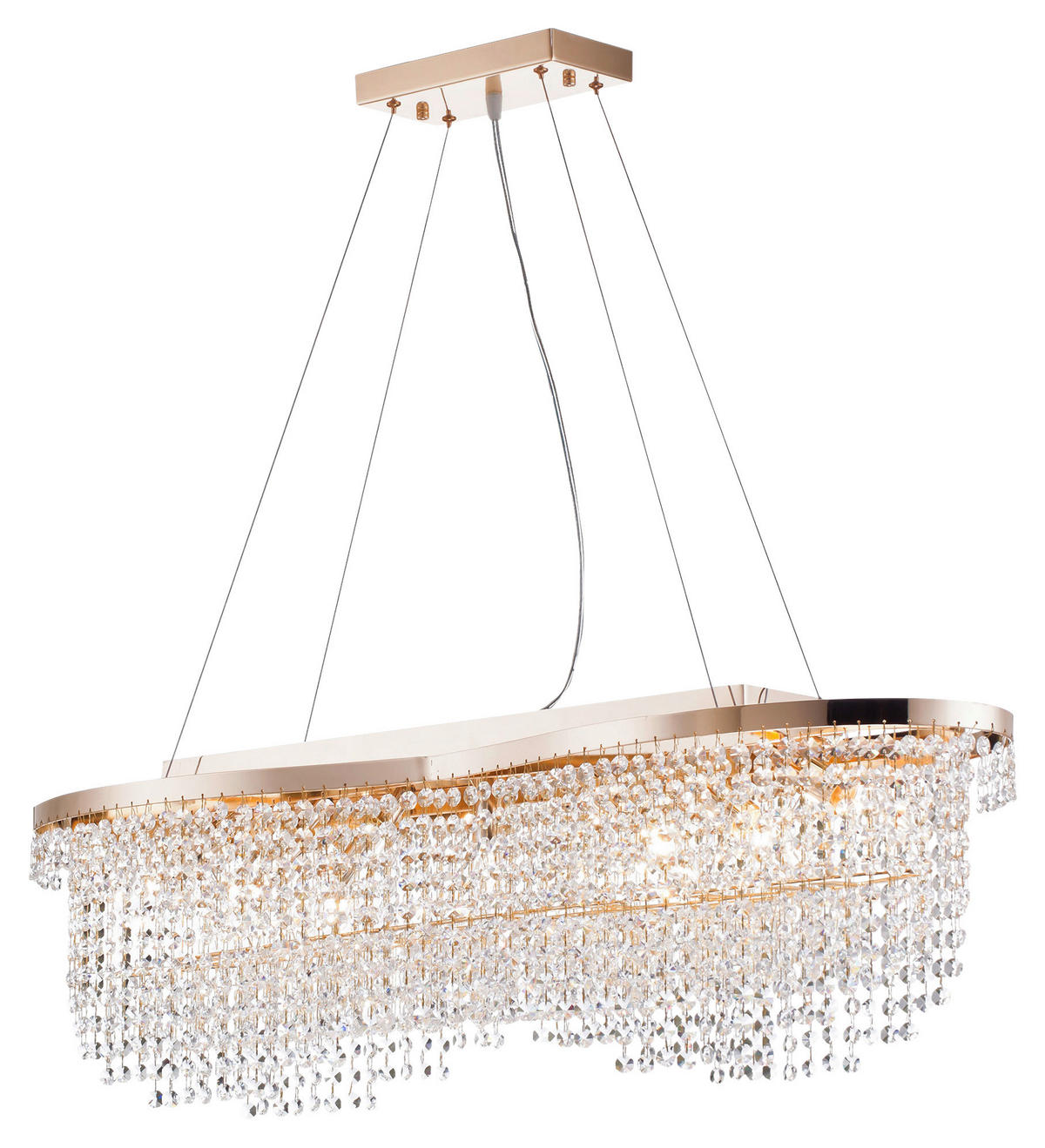 KRONLEUCHTER  93,3/28/24 cm   - Goldfarben, Trend, Glas/Metall (93,3/28/24cm) - MAYTONI