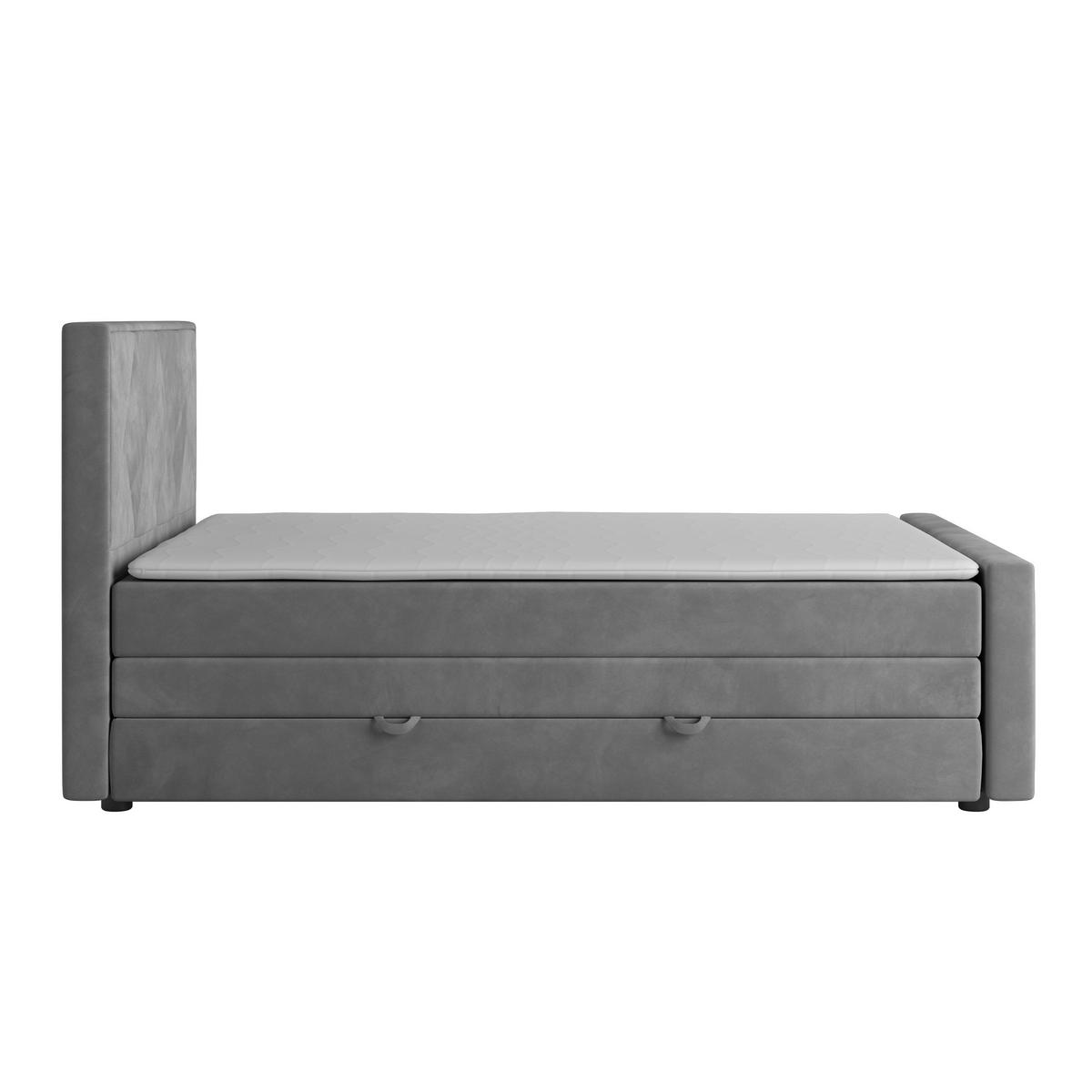 BOXSPRINGBETT 140/200 cm  in Hellgrau  - Hellgrau, MODERN, Holz/Kunststoff (140/200cm) - MID.YOU