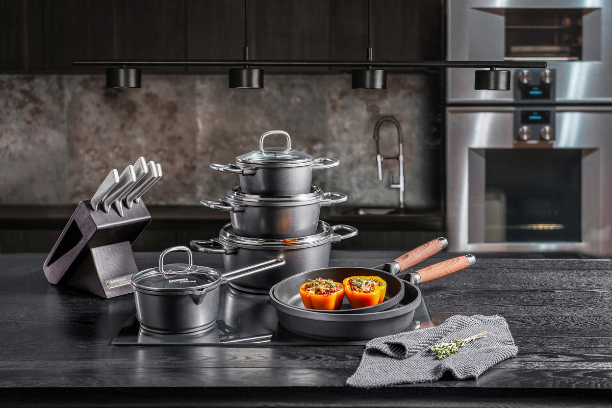 SADA HRNCŮ, 4dílné - barvy stříbra/čiré, Basics, kov/sklo - Homeware Profession.