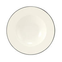 SUPPENTELLER Zoe fine Diamond Classic Black 23,5 cm   - Schwarz/Weiß, Basics, Keramik (23,5cm) - Seltmann Weiden