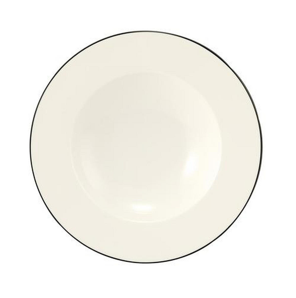 SUPPENTELLER Zoe fine Diamond Classic Black 23,5 cm   - Schwarz/Weiß, Basics, Keramik (23,5cm) - Seltmann Weiden