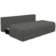 BOXSPRINGSOFA in Chenille Anthrazit  - Anthrazit/Schwarz, MODERN, Kunststoff/Textil (210/72/105cm) - Cantus