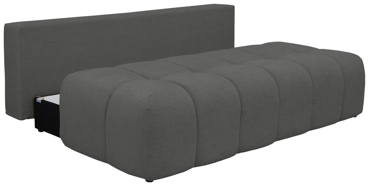 BOXSPRINGSOFA in Chenille Anthrazit  - Anthrazit/Schwarz, MODERN, Kunststoff/Textil (210/72/105cm) - Cantus