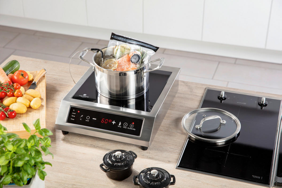 INDUKTIONSKOCHFELD  - Edelstahlfarben, Basics, Metall - CHEF CUISINE