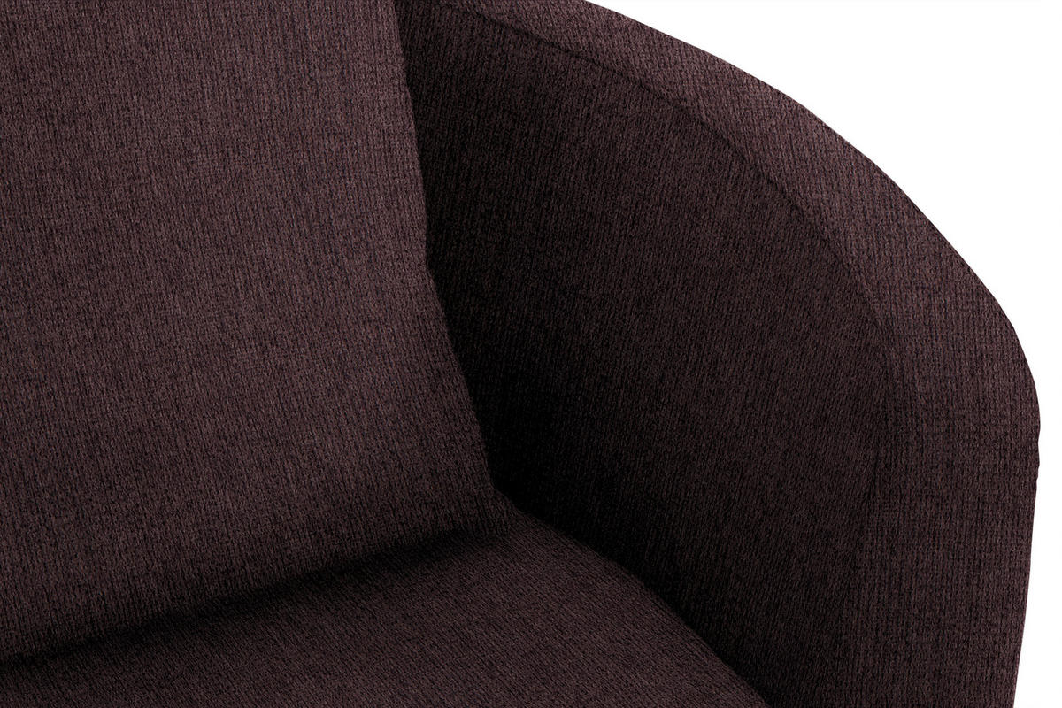 COCKTAILSESSEL in Chenille Braun  - Schwarz/Braun, Design, Kunststoff/Textil (81/74/81cm) - Livetastic